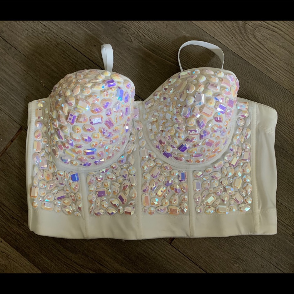 Rhinestone Corset Bustier